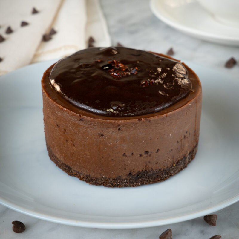 CHEESECAKE DE CHOCOLATE ESTILO NEW YORK - NIBS DE CACAO