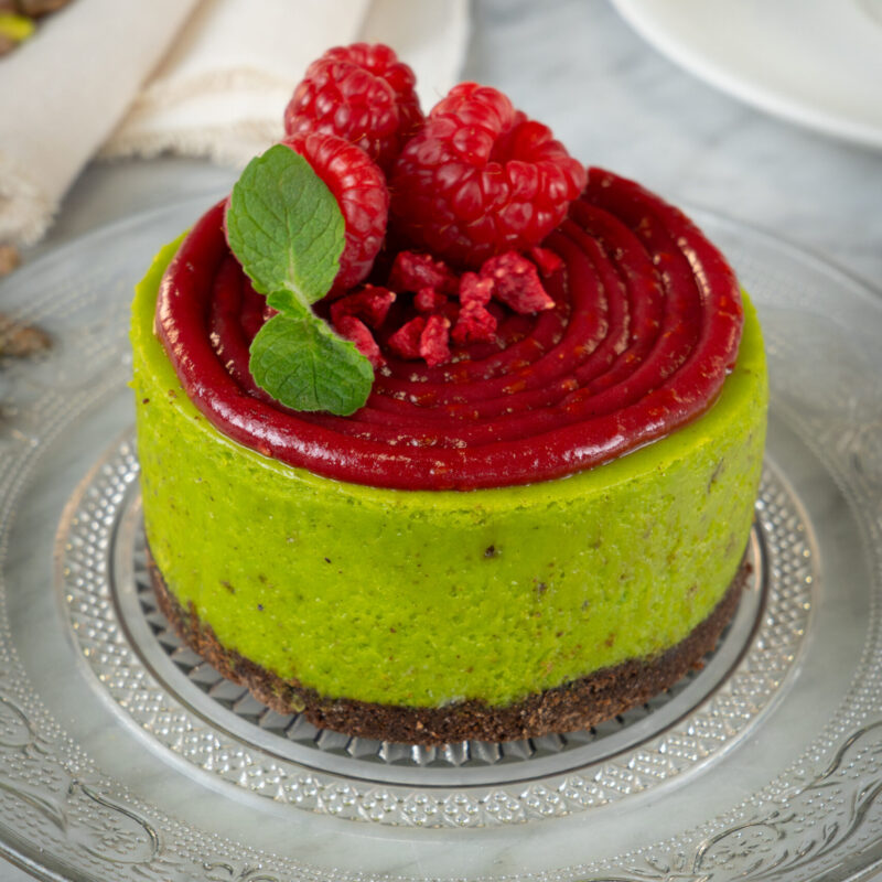 CHEESECAKE ESTILO NEW YORK DE PISTACHO